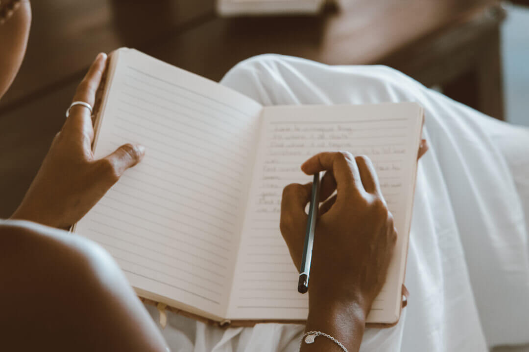 001 Female Student Writing Down Study Tips 